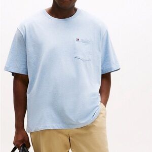 Tommy Hilfiger Pale Blue Pocket Tee, NWT